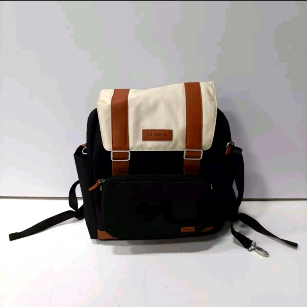 JJ Cole Designer Bloomfield Leather Backpack Shoulder Laptop Travel Diaper Bag